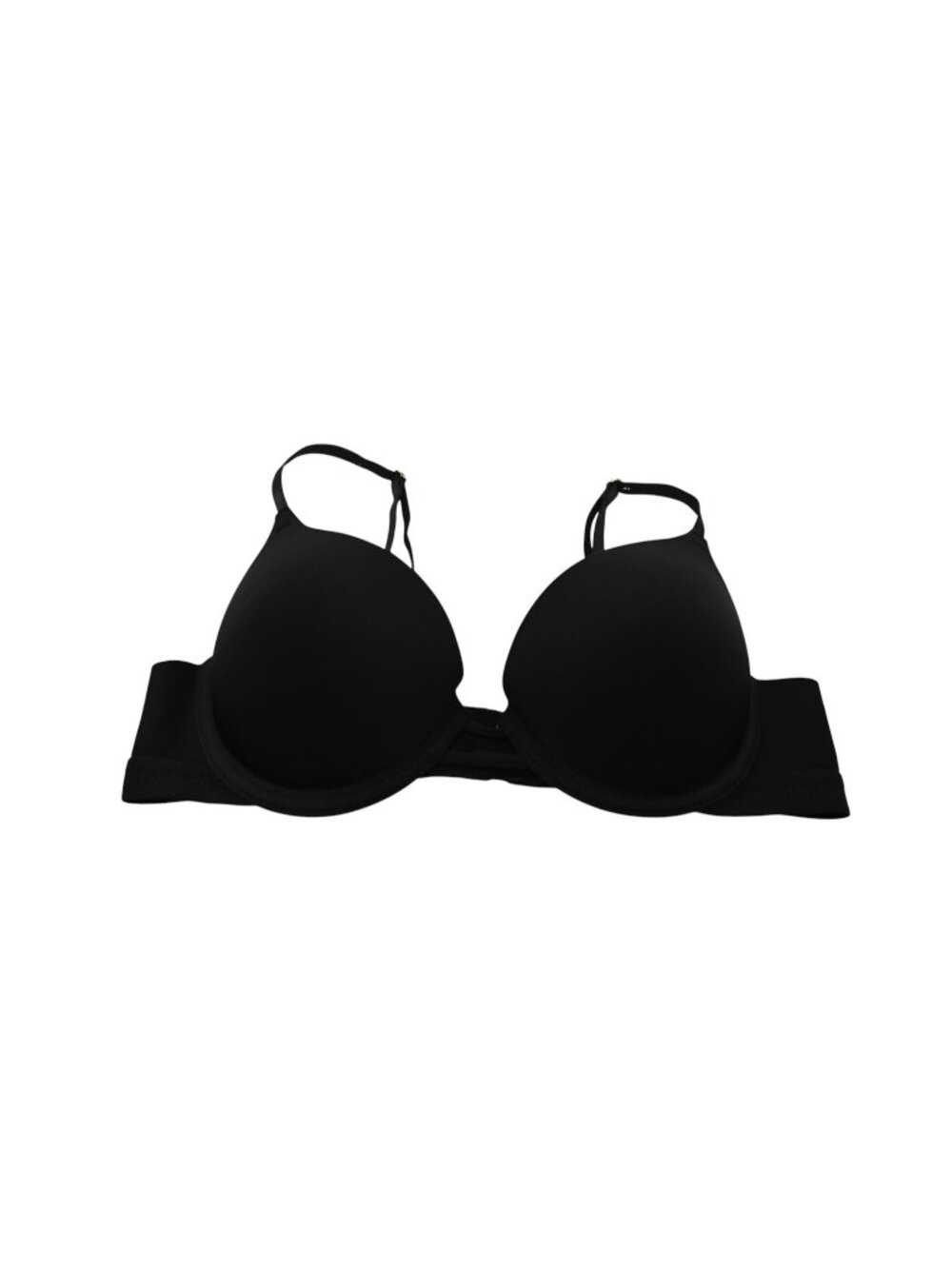Juicy Couture Push Up Underwire Bra Sz 34B Black Padded Adjustable Straps